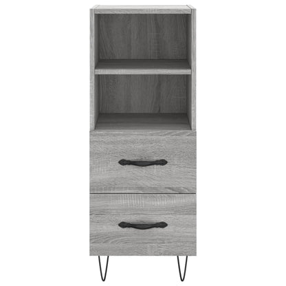 Dressoir 34,5X34X90 Cm Bewerkt Hout Grijs Sonoma Eikenkleurig