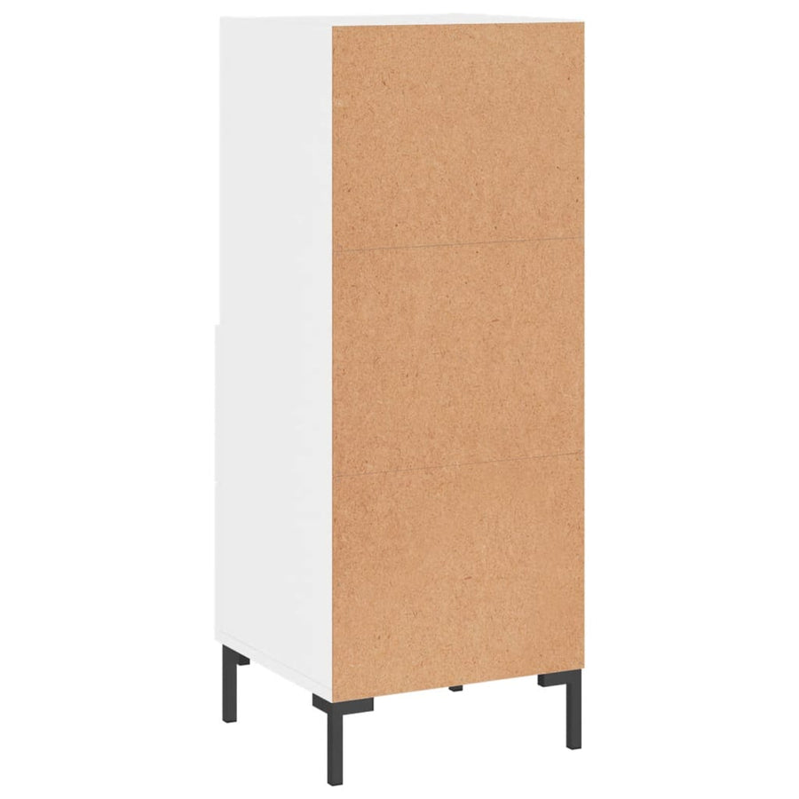 Dressoir 34,5X34X90 Cm Bewerkt Hout Hoogglans Wit