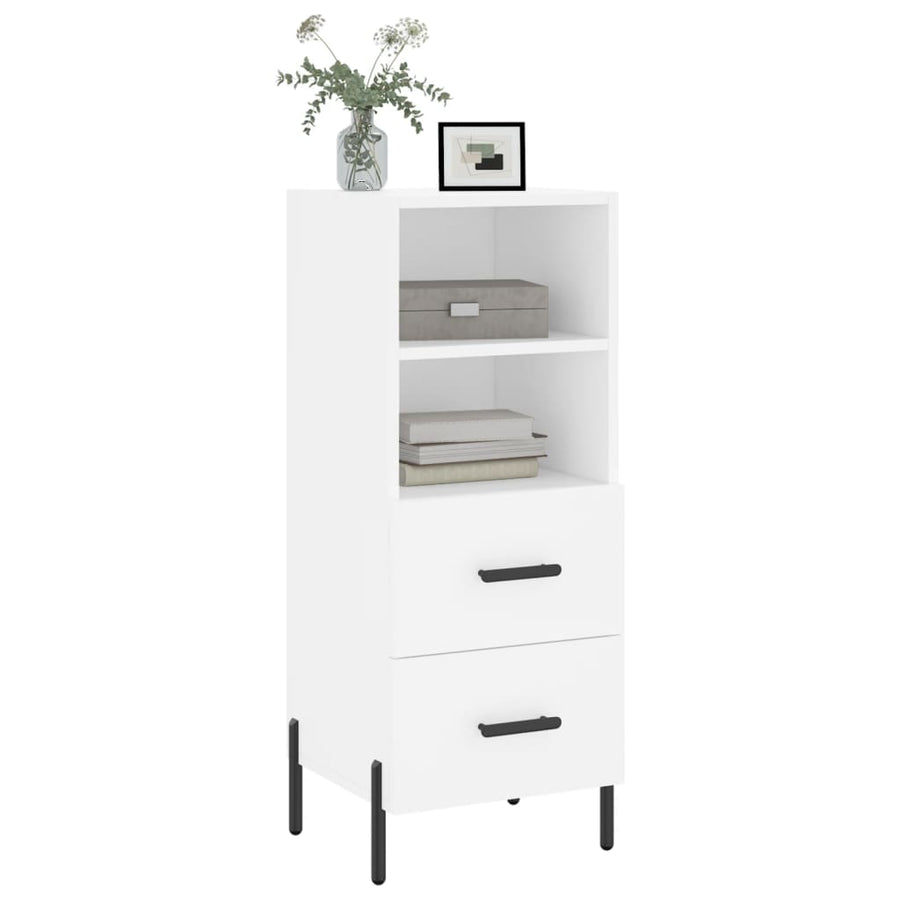 Dressoir 34,5X34X90 Cm Bewerkt Hout Wit