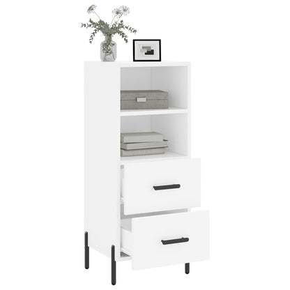 Dressoir 34,5X34X90 Cm Bewerkt Hout Wit