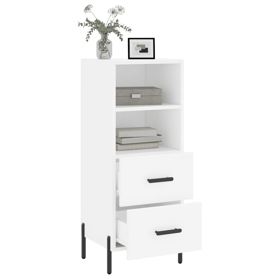 Dressoir 34,5X34X90 Cm Bewerkt Hout Wit