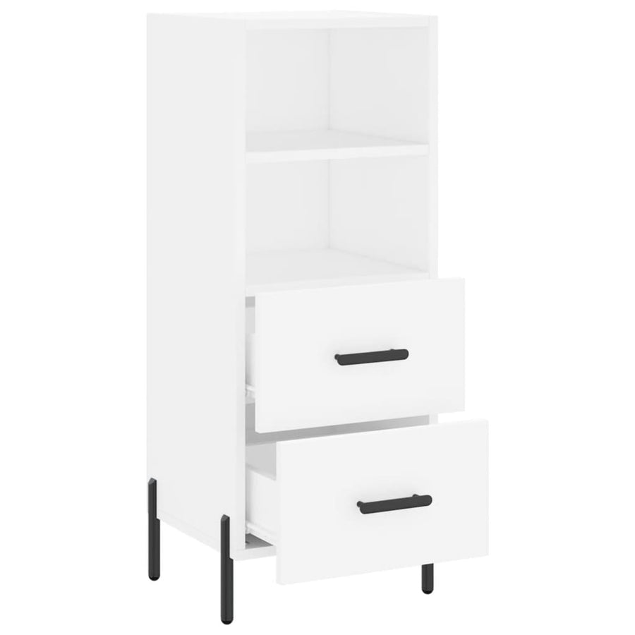 Dressoir 34,5X34X90 Cm Bewerkt Hout Wit