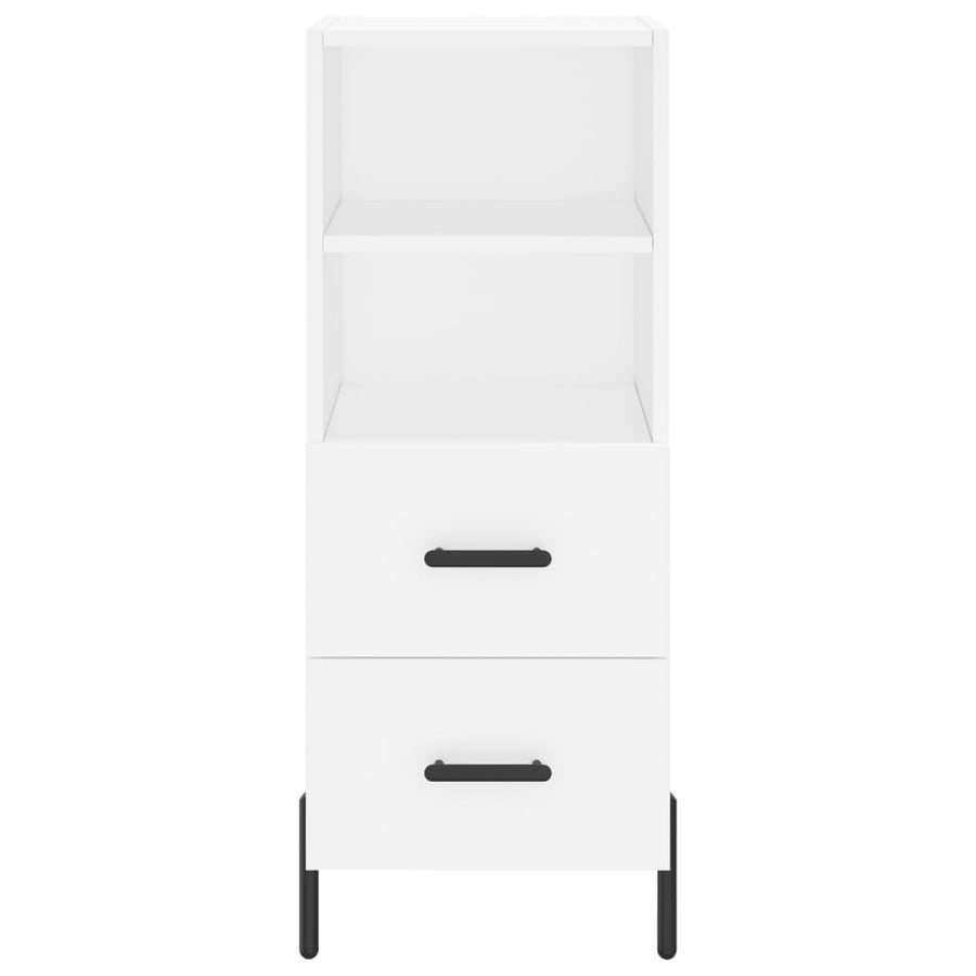 Dressoir 34,5X34X90 Cm Bewerkt Hout Wit
