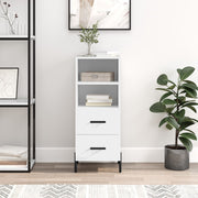 Sideboard 34.5x34x90 cm engineered wood white