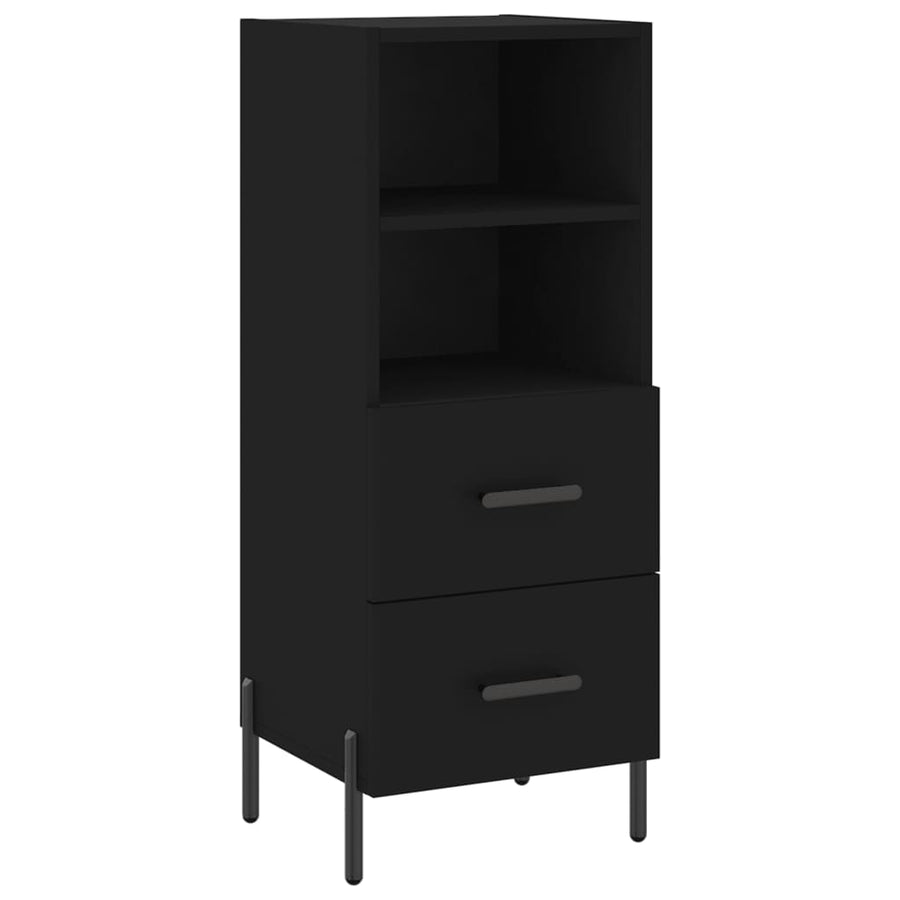 Dressoir 34,5X34X90 Cm Bewerkt Hout Zwart