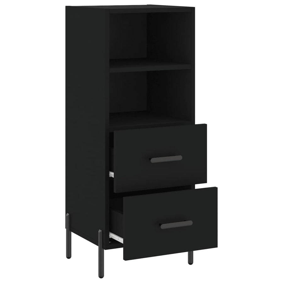 Dressoir 34,5X34X90 Cm Bewerkt Hout Zwart