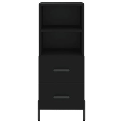 Dressoir 34,5X34X90 Cm Bewerkt Hout Zwart