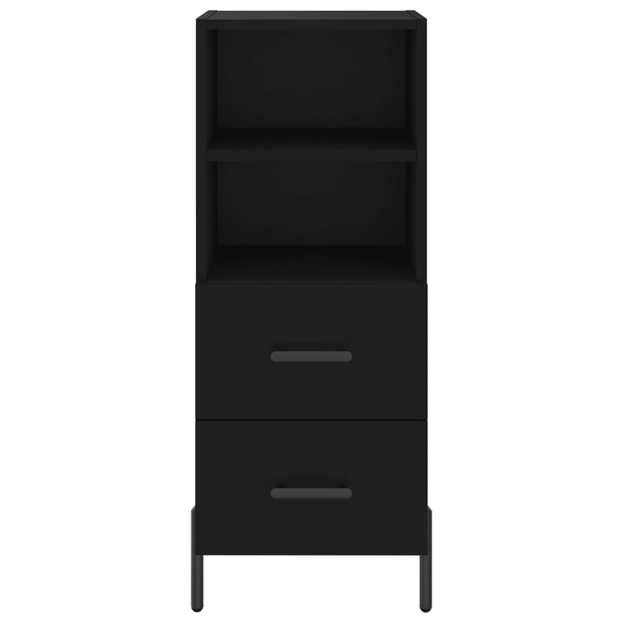 Dressoir 34,5X34X90 Cm Bewerkt Hout Zwart