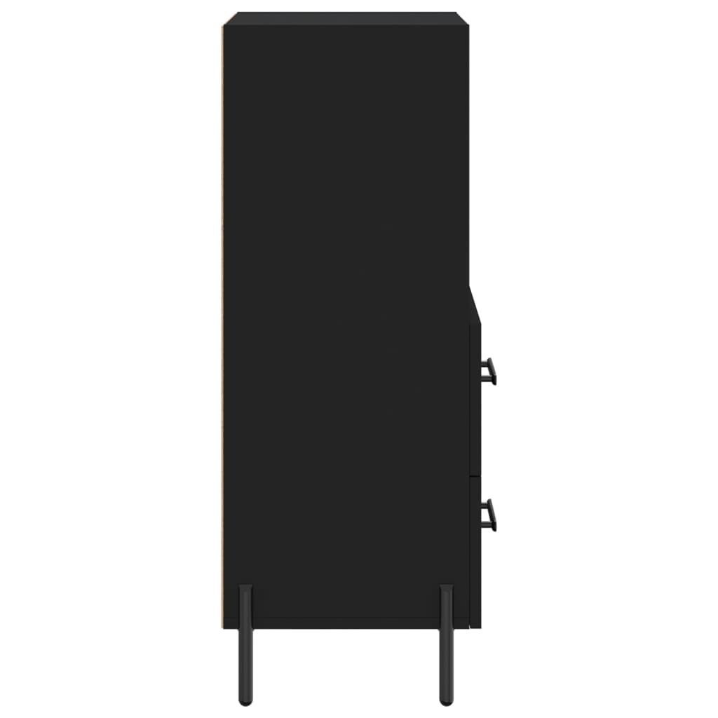 Dressoir 34,5X34X90 Cm Bewerkt Hout Zwart