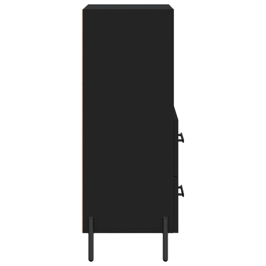 Dressoir 34,5X34X90 Cm Bewerkt Hout Zwart