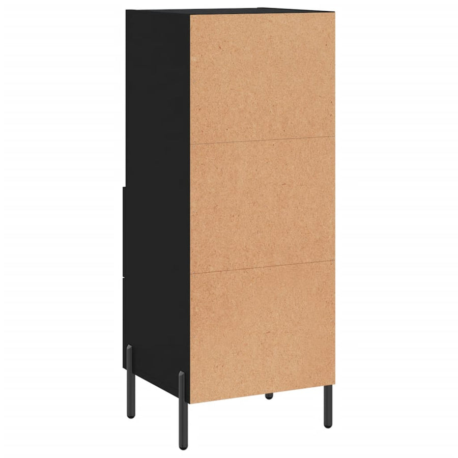 Dressoir 34,5X34X90 Cm Bewerkt Hout Zwart