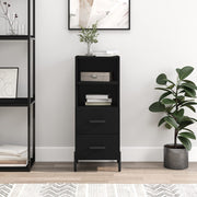 Sideboard 34.5x34x90 cm engineered wood black