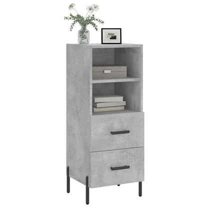 Dressoir 34,5X34X90 Cm Bewerkt Hout Betongrijs
