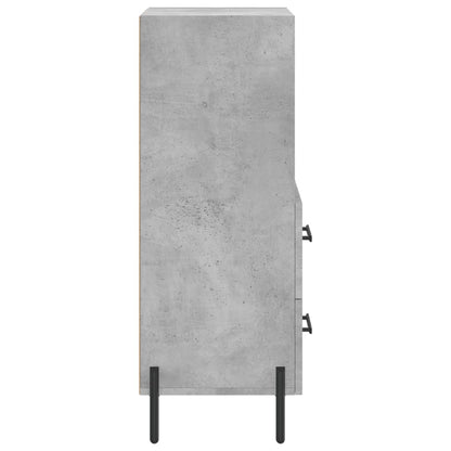 Dressoir 34,5X34X90 Cm Bewerkt Hout Betongrijs