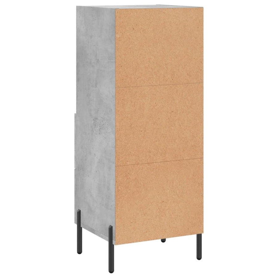 Dressoir 34,5X34X90 Cm Bewerkt Hout Betongrijs