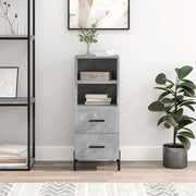 Sideboard 34.5x34x90 cm treated wood concrete grey