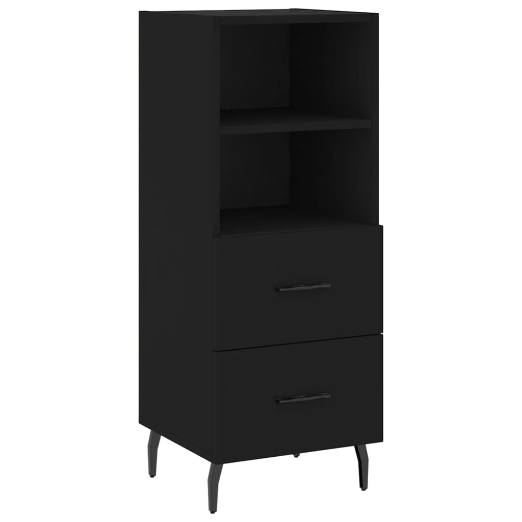 Dressoir 34,5X34X90 Cm Bewerkt Hout Zwart