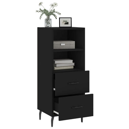 Dressoir 34,5X34X90 Cm Bewerkt Hout Zwart