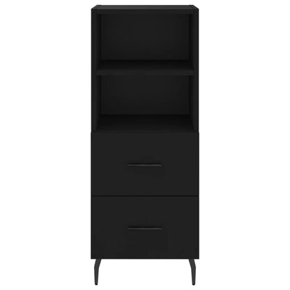 Dressoir 34,5X34X90 Cm Bewerkt Hout Zwart