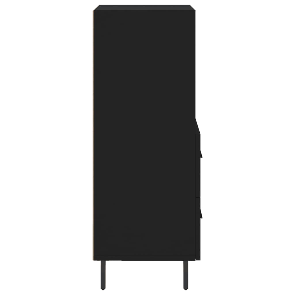 Dressoir 34,5X34X90 Cm Bewerkt Hout Zwart