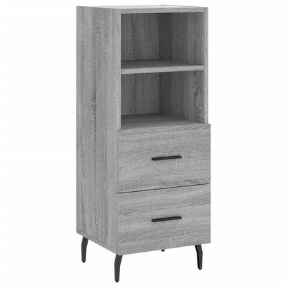 Dressoir 34,5X34X90 Cm Bewerkt Hout Grijs Sonoma Eikenkleurig
