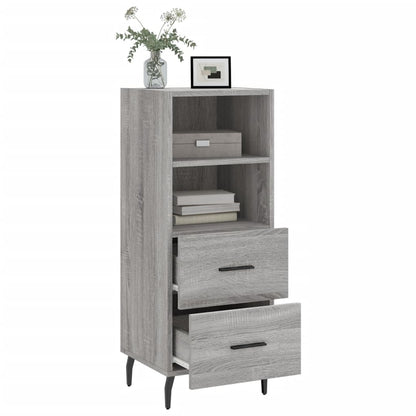 Dressoir 34,5X34X90 Cm Bewerkt Hout Grijs Sonoma Eikenkleurig