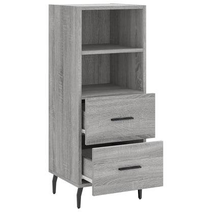 Dressoir 34,5X34X90 Cm Bewerkt Hout Grijs Sonoma Eikenkleurig
