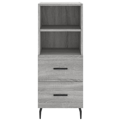 Dressoir 34,5X34X90 Cm Bewerkt Hout Grijs Sonoma Eikenkleurig
