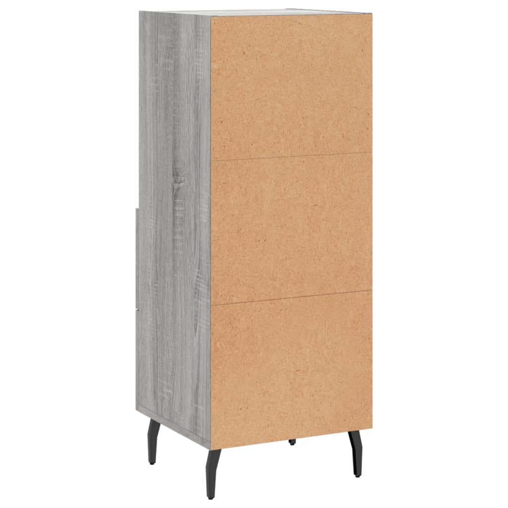 Dressoir 34,5X34X90 Cm Bewerkt Hout Grijs Sonoma Eikenkleurig