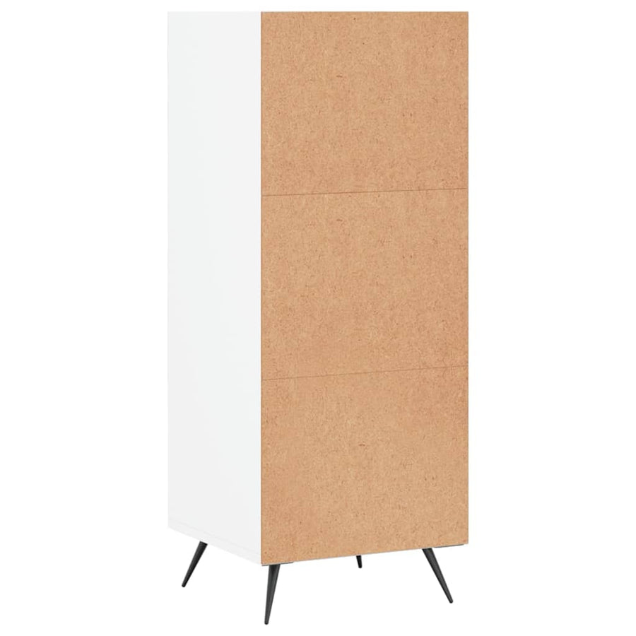 Schappenkast 34,5X32,5X90 Cm Bewerkt Hout Wit