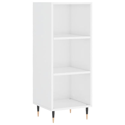 Dressoir 34,5X32,5X90 Cm Bewerkt Hout Hoogglans Wit