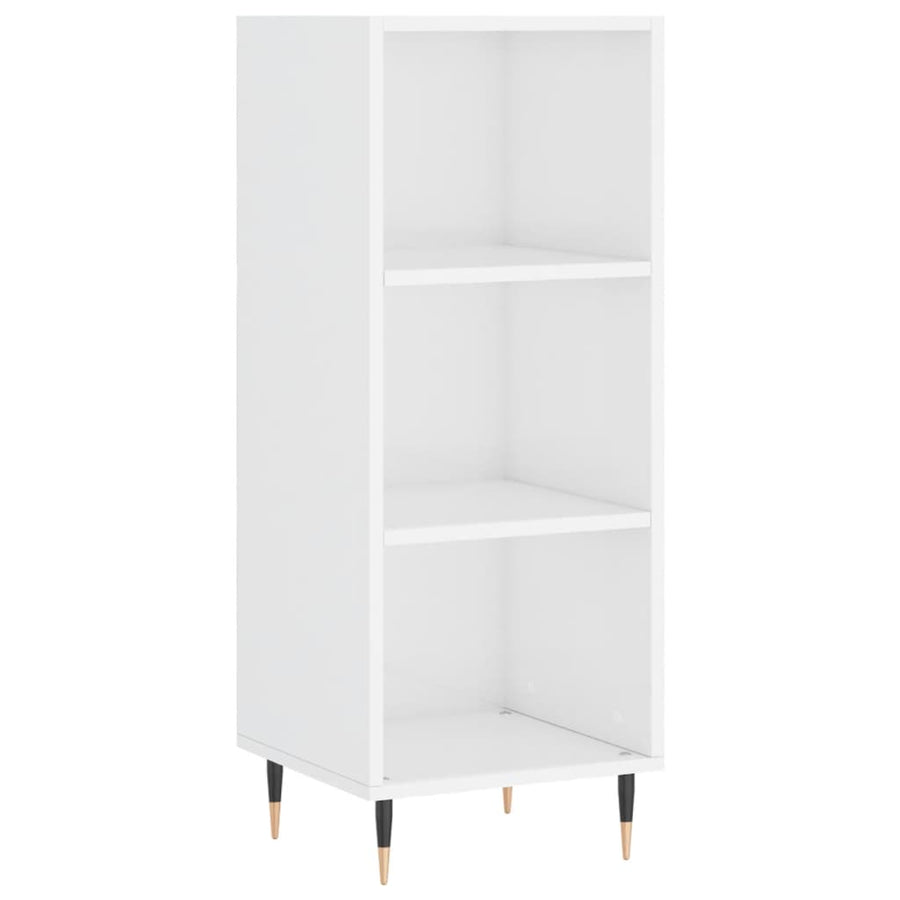 Dressoir 34,5X32,5X90 Cm Bewerkt Hout Hoogglans Wit