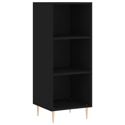 Dressoir 34,5X32,5X90 Cm Bewerkt Hout Zwart
