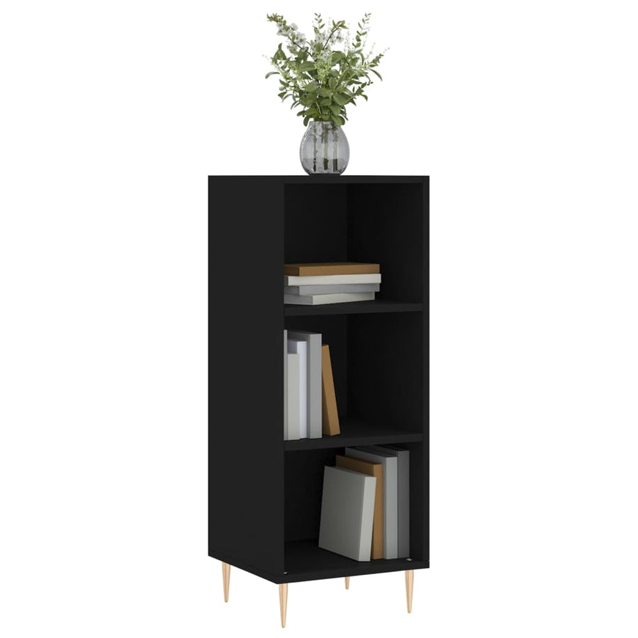 Dressoir 34,5X32,5X90 Cm Bewerkt Hout Zwart