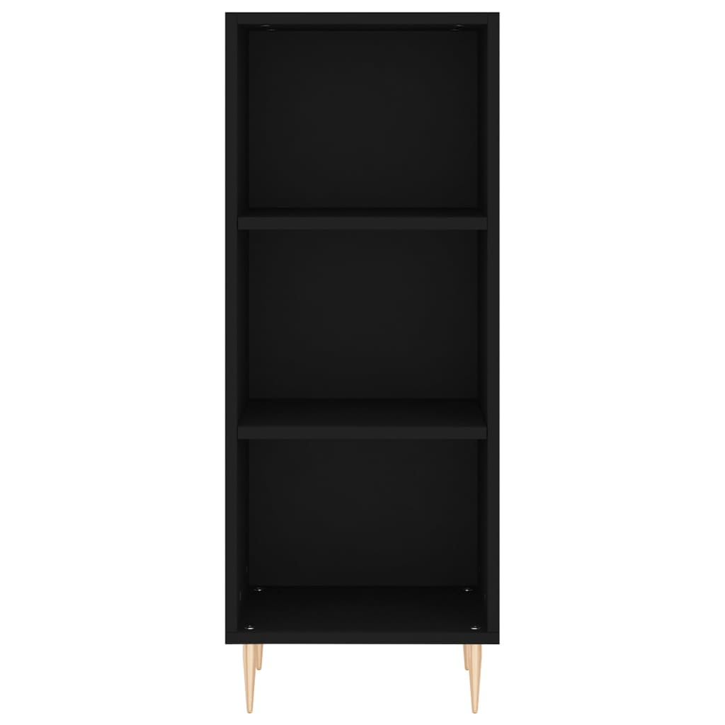 Dressoir 34,5X32,5X90 Cm Bewerkt Hout Zwart