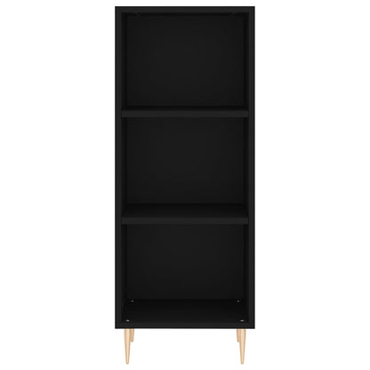 Dressoir 34,5X32,5X90 Cm Bewerkt Hout Zwart