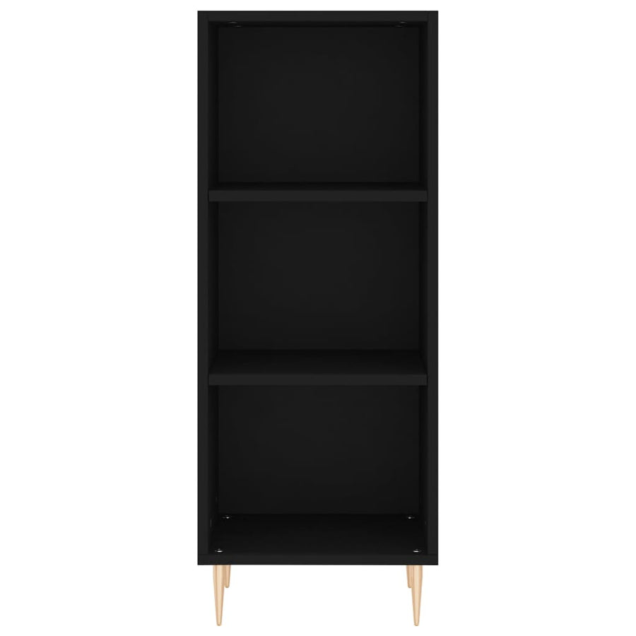 Dressoir 34,5X32,5X90 Cm Bewerkt Hout Zwart