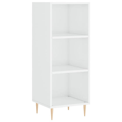 Dressoir 34,5X32,5X90 Cm Bewerkt Hout Hoogglans Wit