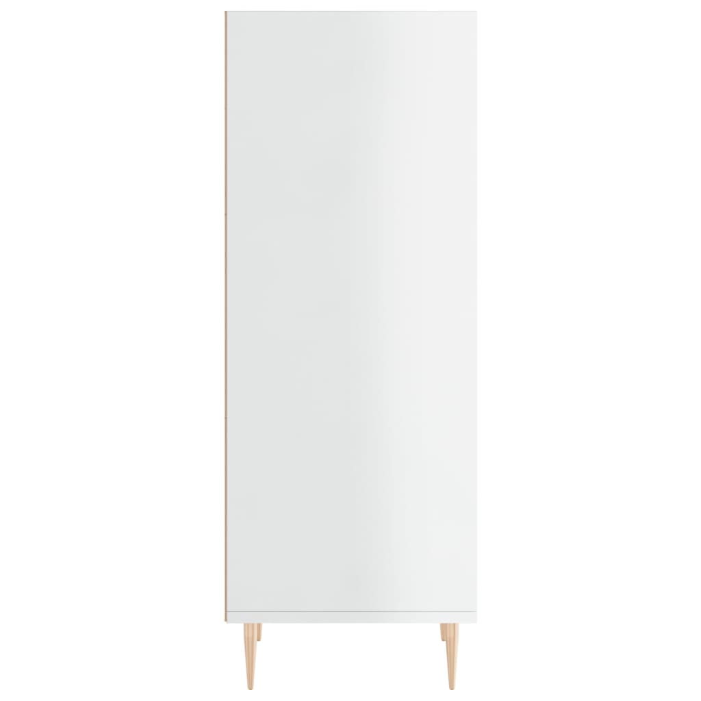 Dressoir 34,5X32,5X90 Cm Bewerkt Hout Hoogglans Wit