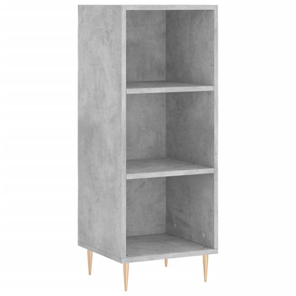 Dressoir 34,5X32,5X90 Cm Bewerkt Hout Betongrijs