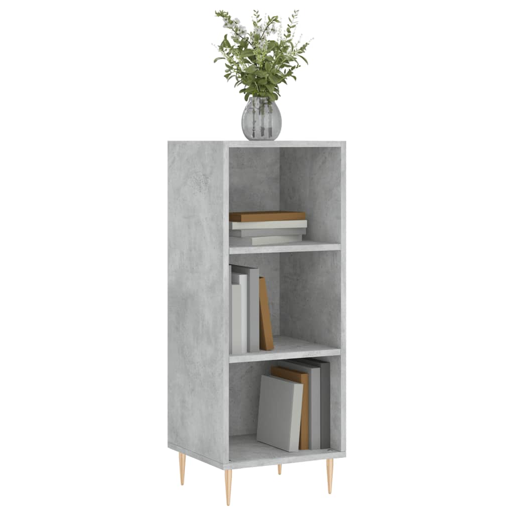 Dressoir 34,5X32,5X90 Cm Bewerkt Hout Betongrijs
