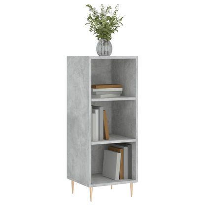 Dressoir 34,5X32,5X90 Cm Bewerkt Hout Betongrijs
