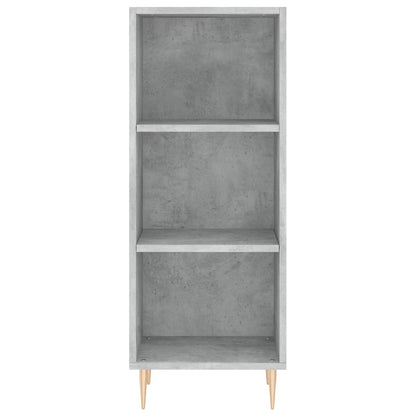 Dressoir 34,5X32,5X90 Cm Bewerkt Hout Betongrijs