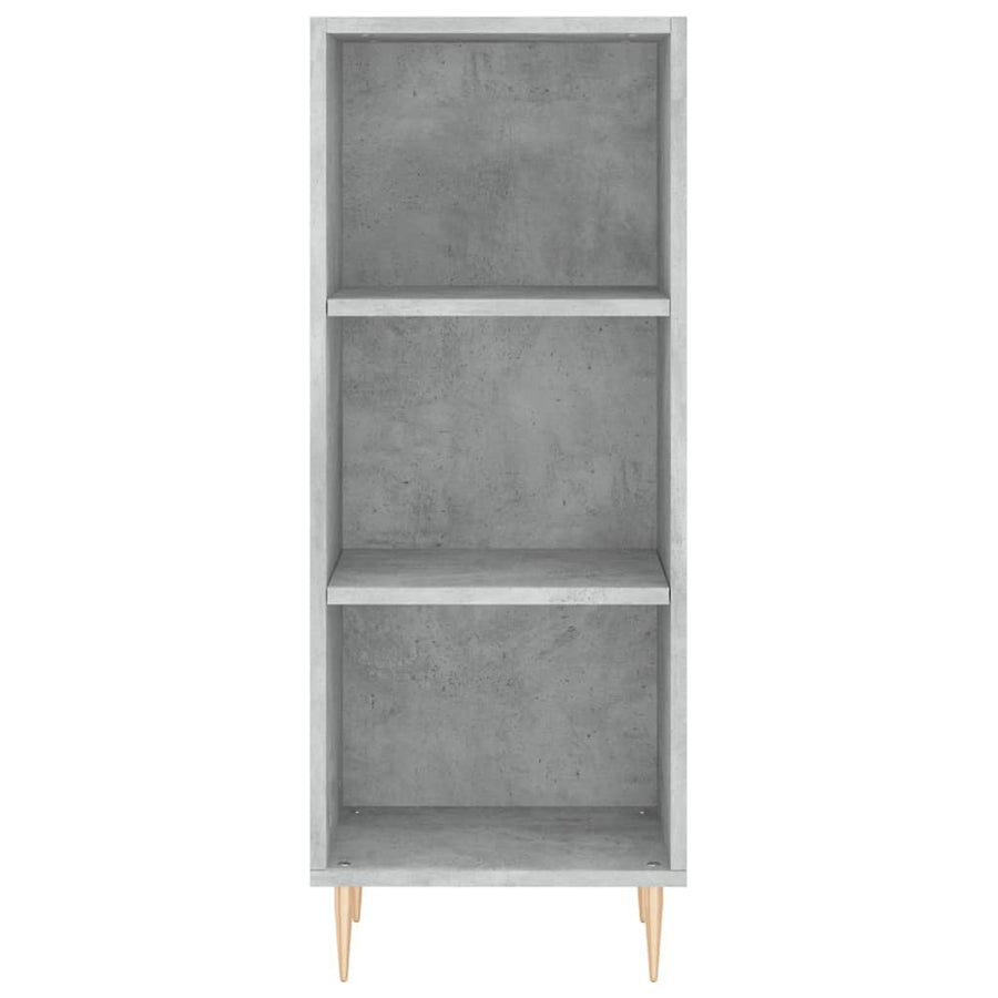 Dressoir 34,5X32,5X90 Cm Bewerkt Hout Betongrijs