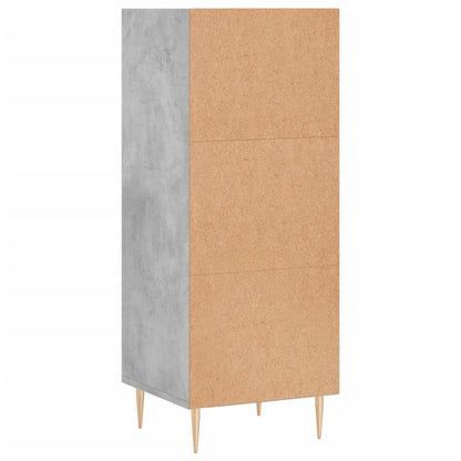 Dressoir 34,5X32,5X90 Cm Bewerkt Hout Betongrijs