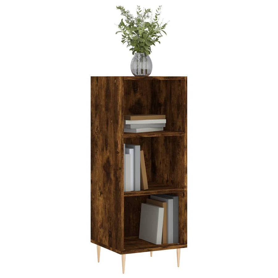 Dressoir 34,5X32,5X90 Cm Bewerkt Hout Gerookt Eikenkleurig