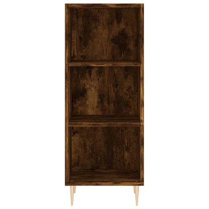 Dressoir 34,5X32,5X90 Cm Bewerkt Hout Gerookt Eikenkleurig