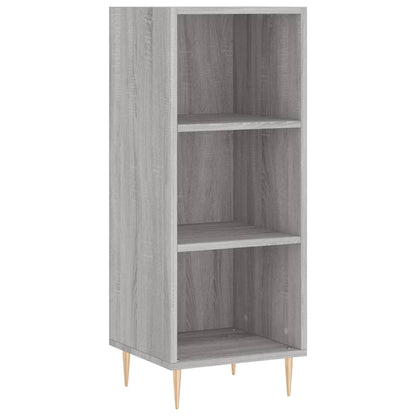 Dressoir 34,5X32,5X90 Cm Bewerkt Hout Grijs Sonoma Eikenkleurig