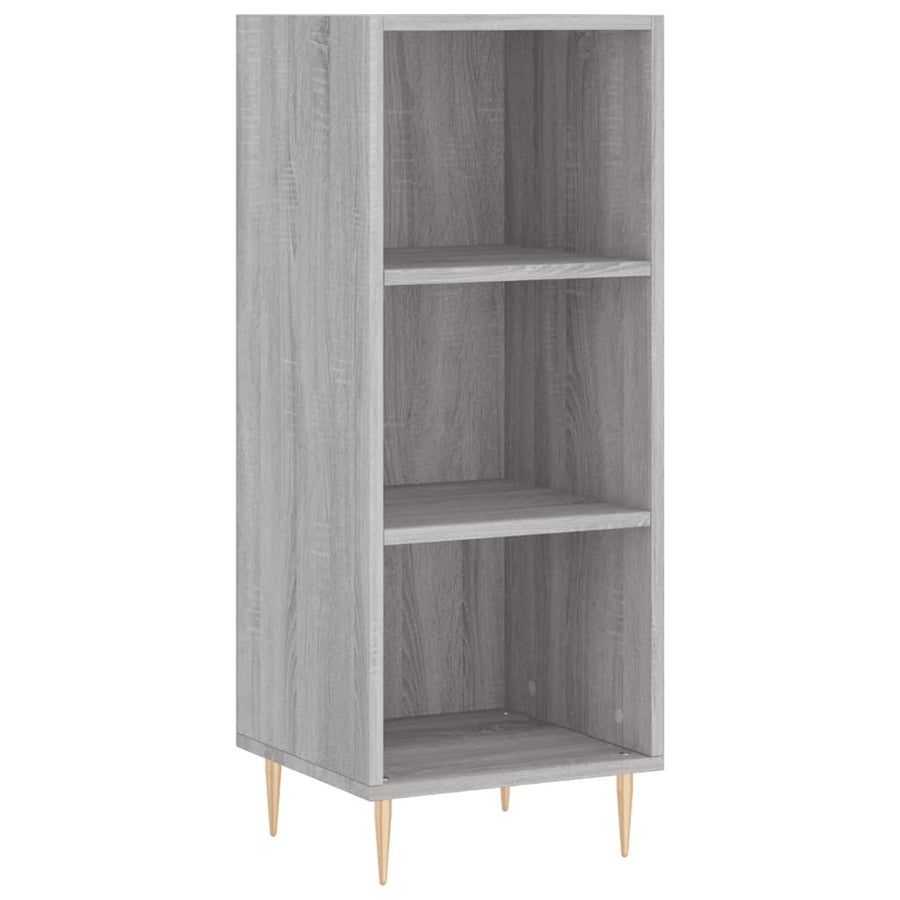 Dressoir 34,5X32,5X90 Cm Bewerkt Hout Grijs Sonoma Eikenkleurig