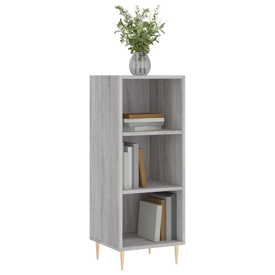 Dressoir 34,5X32,5X90 Cm Bewerkt Hout Grijs Sonoma Eikenkleurig